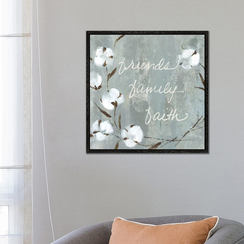 Cotton Friends by Carol Robinson - Print on Canvas, 66.04 cm H x 66.04 cm W, Black Framed Canvas