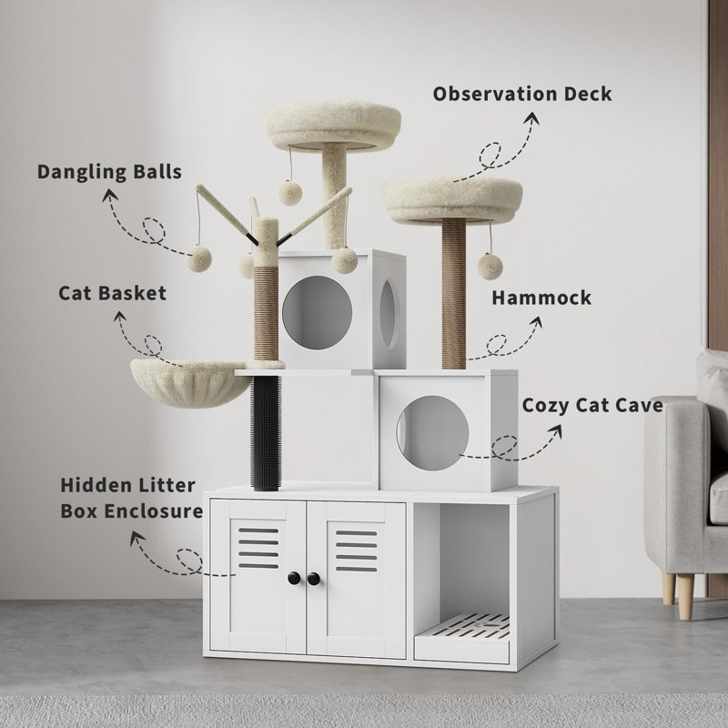 136.4cm H Cat Tree