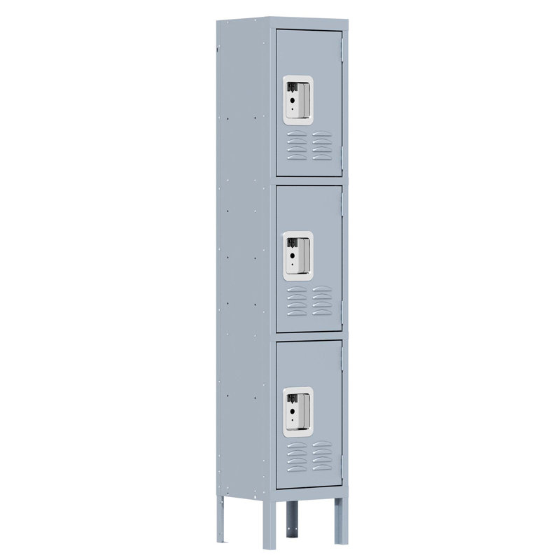 66"H Metal Lockers For Employees With 3 Door Storage Locker For Employees Gym School Home Office Garage - Assembly Required