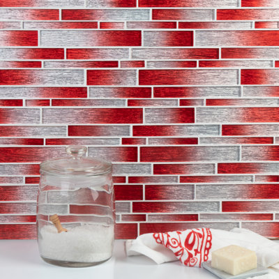 Foil Random Sized Interlocking Glass Mosaic Tile