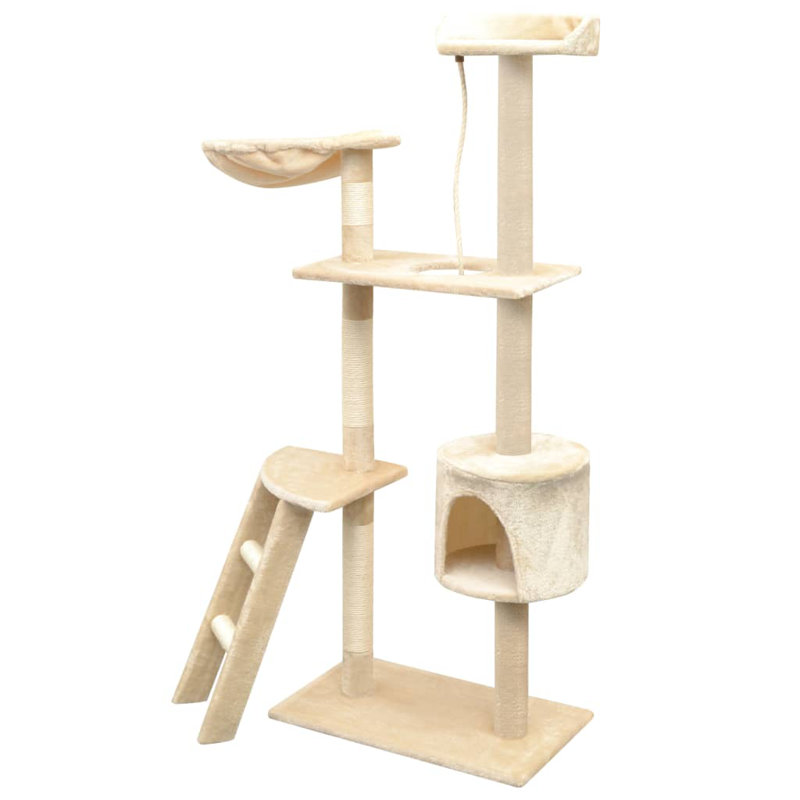 Amerina Cat Tree, Beige, 97  cm x 40 cm x 150 cm