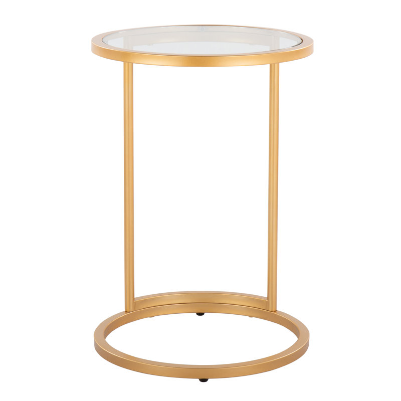 Chloe-Rose Tray Top End Table, Gold