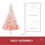 Arbre de Noël artificiel épinette non éclairé 6 pi avec branches réalistes et 800 pointes, rose