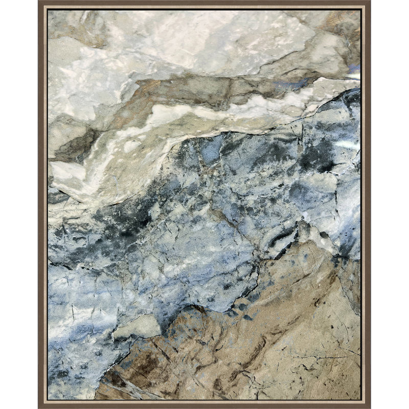 Chierika Stone I - peinture sur toile à cadre flottant