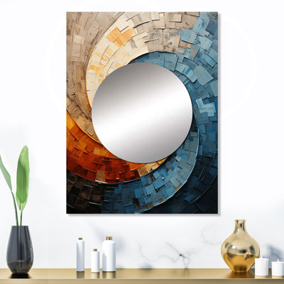 Collaged Spiral - Abstract Mirror Wall Decor MTMIR64228
