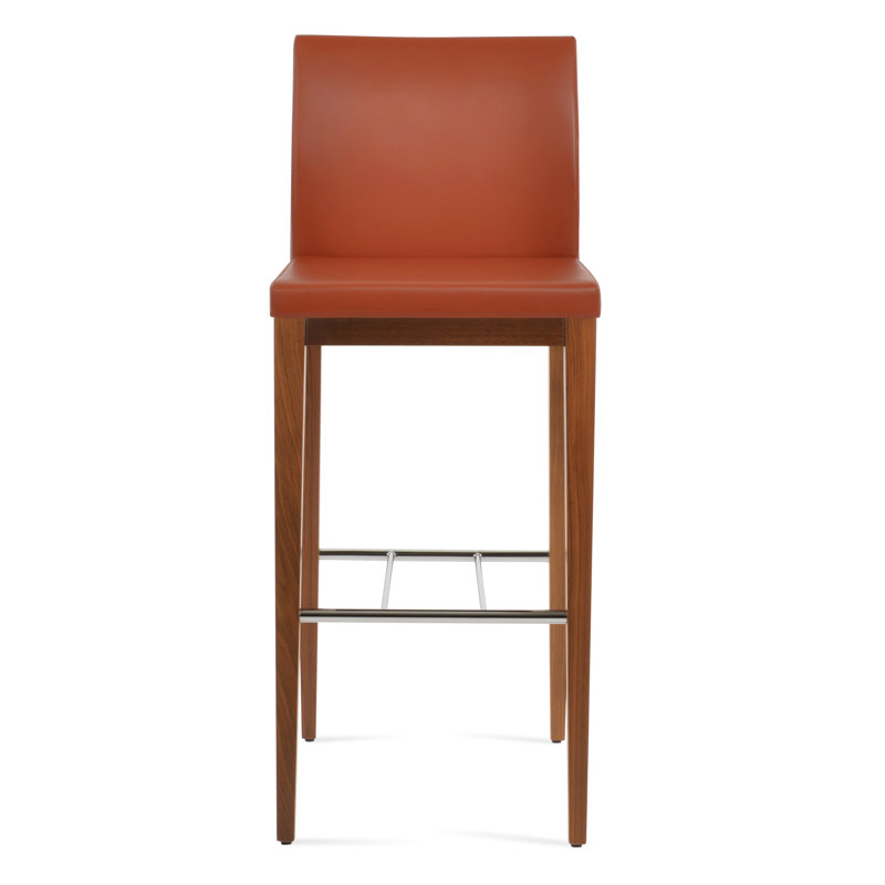 Tabouret de bar et de comptoir en bois de frêne noir Aria, Brique, Tabouret de comptoir (siège d’une hauteur de 24