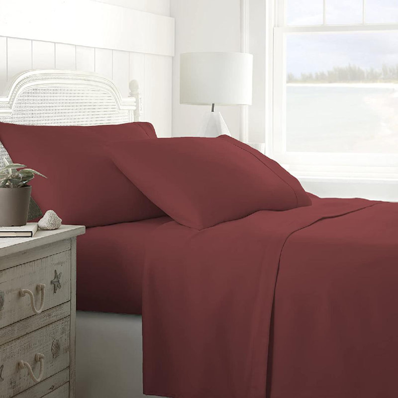 Ensemble de draps en micro-fibre, Ensemble de draps pour grand lit + un drap-housse , Ivoire