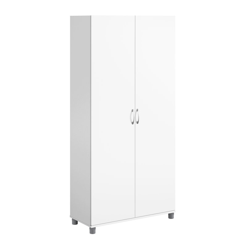 Armoire de rangement l 36 po Aleg, Blanc