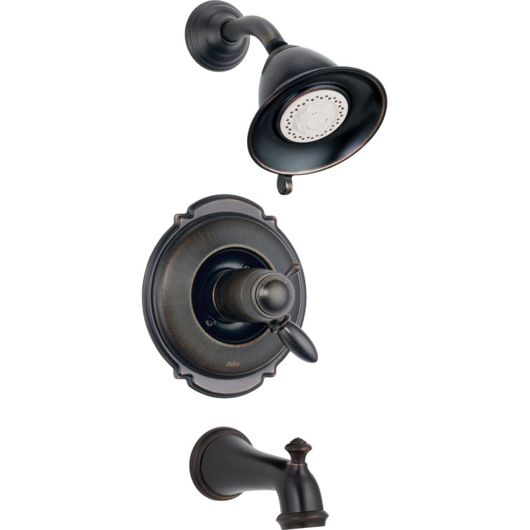 Victorian Diverter Tub and Shower Faucet with Lever Handles and TempAssure