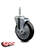 Polyurethane Swivel 3/8 Inch Threaded Stem Caster Set with Brake