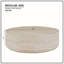 Table basse ronde moderne FFZ de 35 po en imitation travertin, sans assemblage, avec revêtement en fibre de verre-137259848