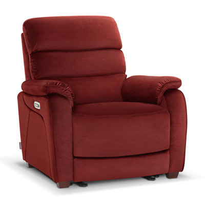 Zero Wall-Hugger Power Recliner Chair with Adjustable Headrest, for Small Spaces and RV, Fabric