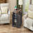 Farmhouse Nightstand with Adjustable Shelf-375297787