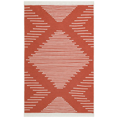 Premium Hall Carpet, 100% Recycled Cotton, 31.5 x 59.1 inches | No Pile, Flat Weave, 2.4 lbs/ft² | Vibrant Red Color, Eco-Friendly, Easy to Clean with Vacuum & Spot Remover | Perfect for Entryways and Living Spaces