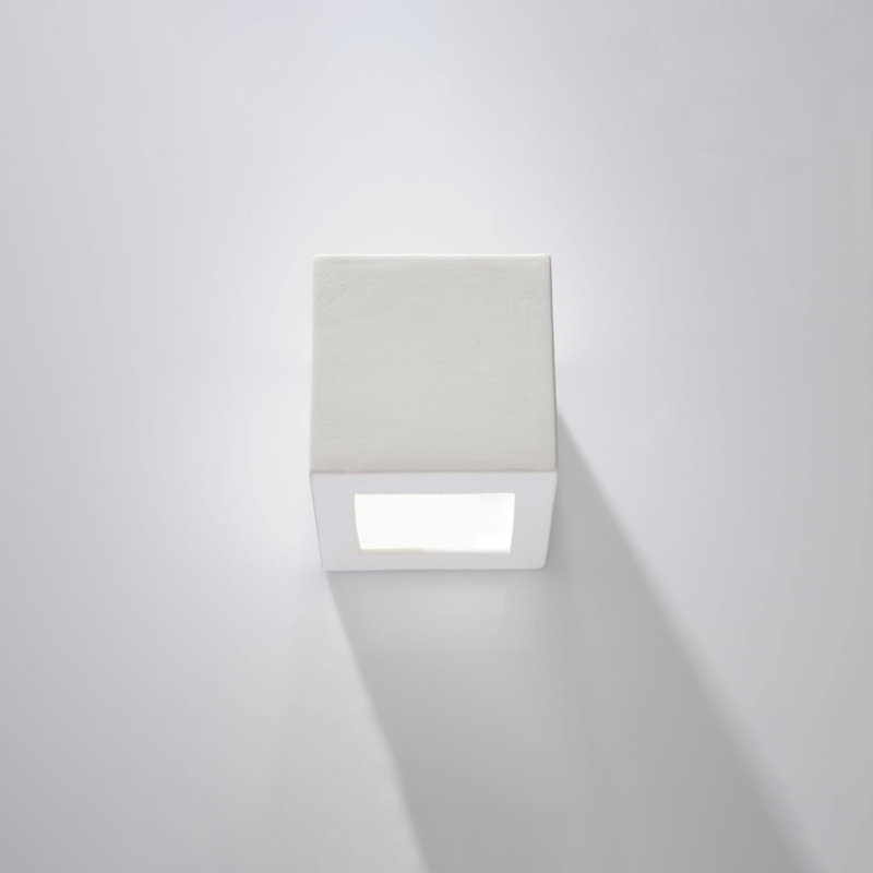Anberlyn Ceramic Flush Mounted Sconce, White