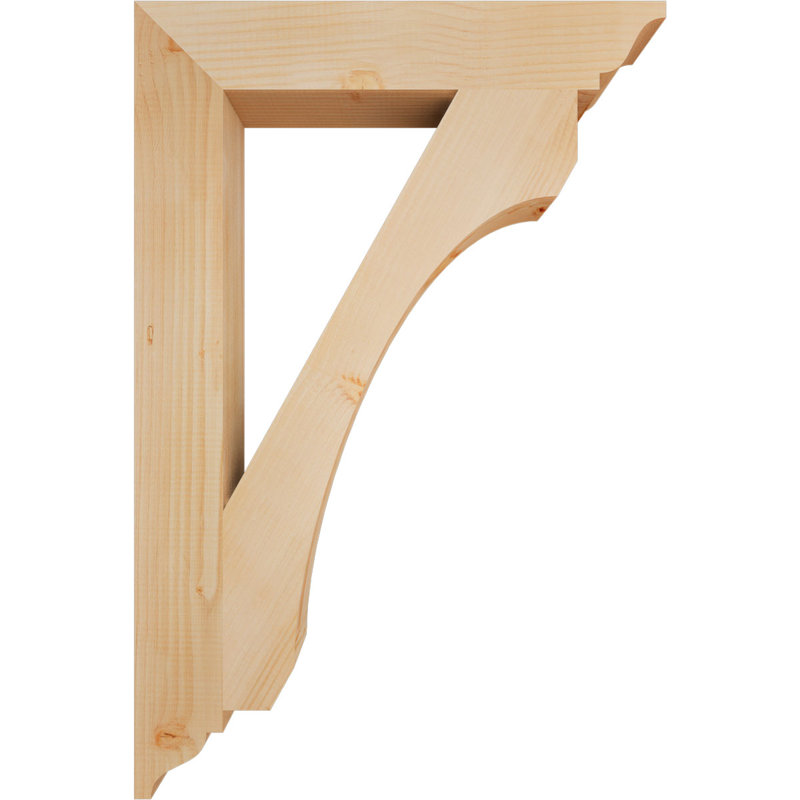Support en bois rustique traditionnel BKTLEC01, Douglas (lisse), H 36 po x l 3,5 po x P 24 po