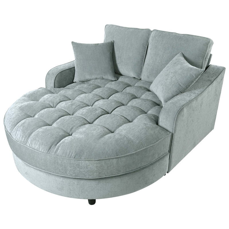 Canapé-lit rembourré de 55 po avec siège capitonné et coussins amovibles, Vert