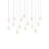 Luminaire suspendu cylindrique à 15 lumières Dove