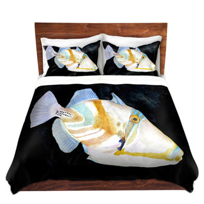 Ensemble de housse de couette de poisson à déclenchement de mer profonde
