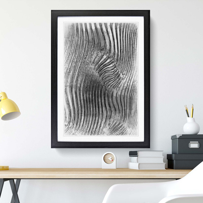 Optical Illusion in Abstract - Picture Frame Graphic Art Print, 87cm H x 62cm W x 2cm D, Black Framed