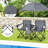 Portable Folding Picnic Double Chair With Removable Umbrella-2119246753