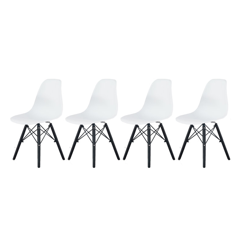 Chaise d'appoint Baranowski, Blanc / noir, 4