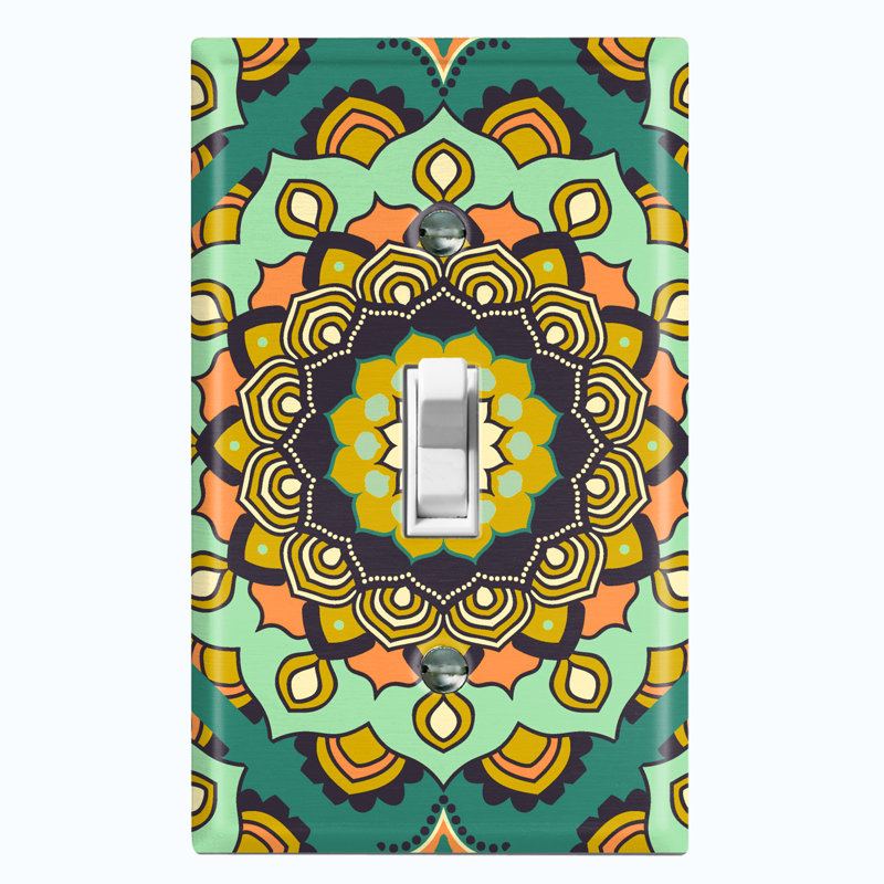 Patterned 1 - Gang Toggle Light Switch Standard Wall Plate