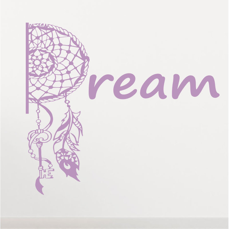 Décalcomanie murale mehndi rêve catcher, Lilas