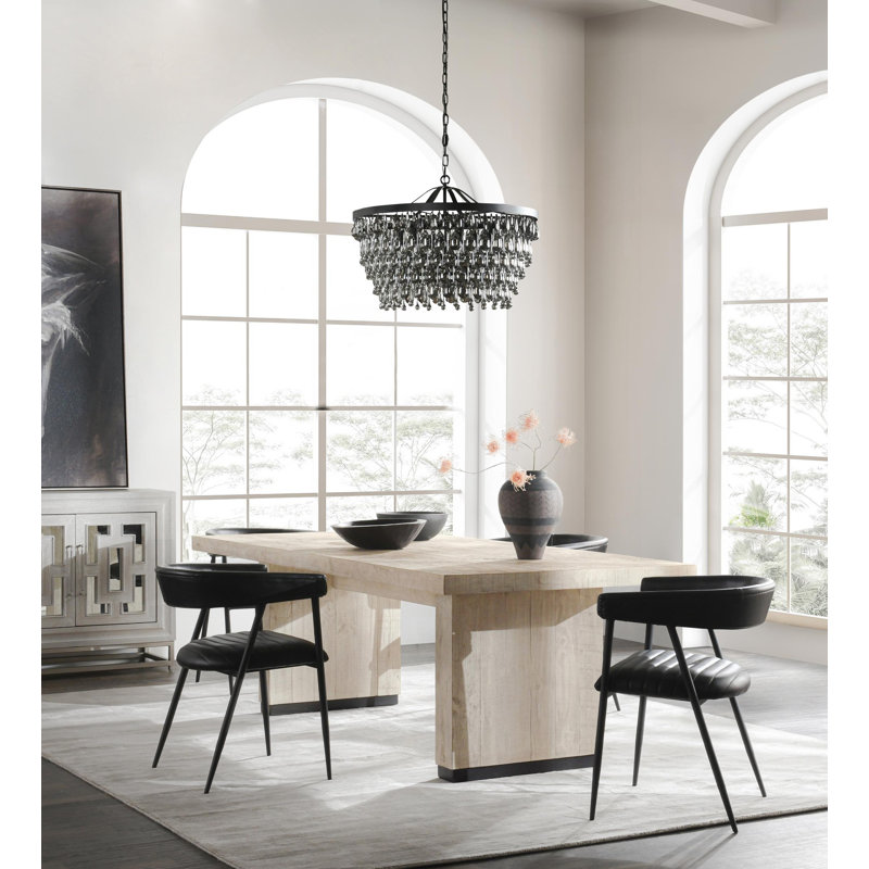 Lynx 94" Reclaimed Pine Wood Dining Table, White