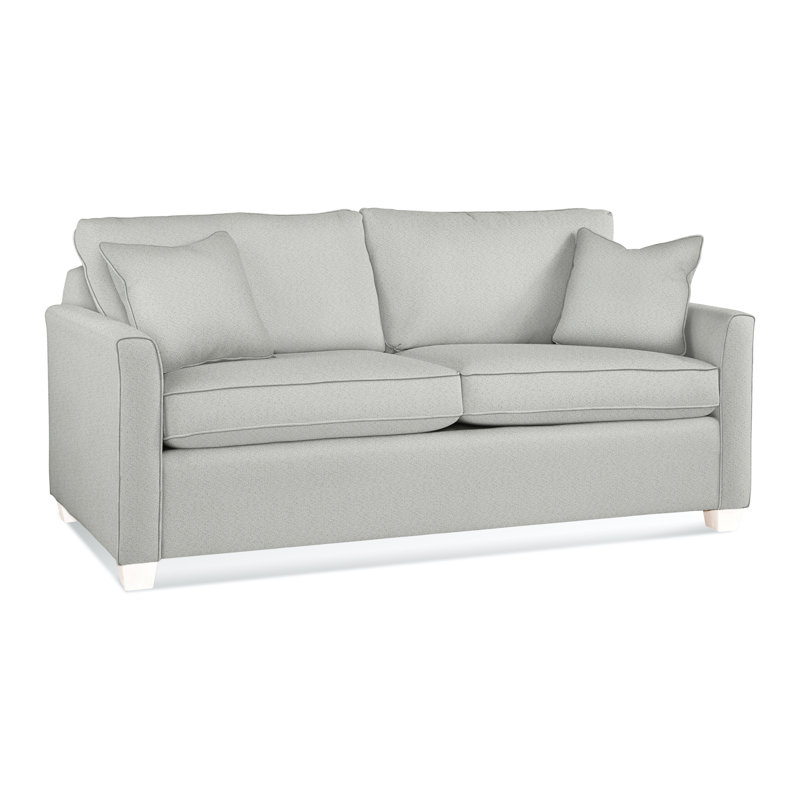 Charleston 77" Sleeper Sofa , Eggshell Polyester Blend, Frost White, Air Dream
