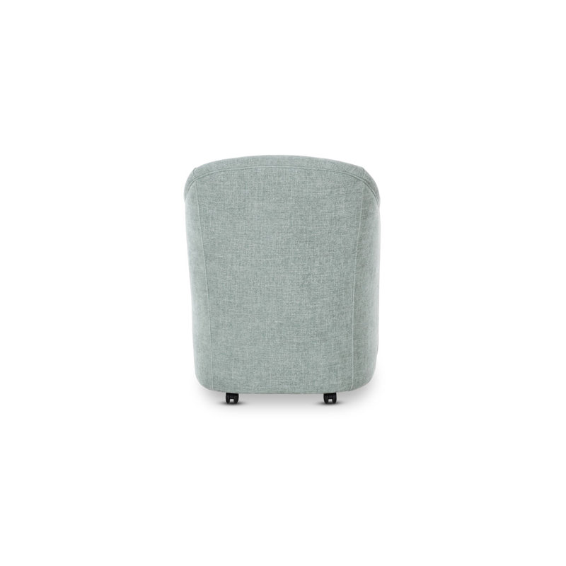 Denice Rolling Dining Arm Chair, Blue Polyester