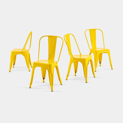 Kalya Metal Stacking Side Chair Dining Chair