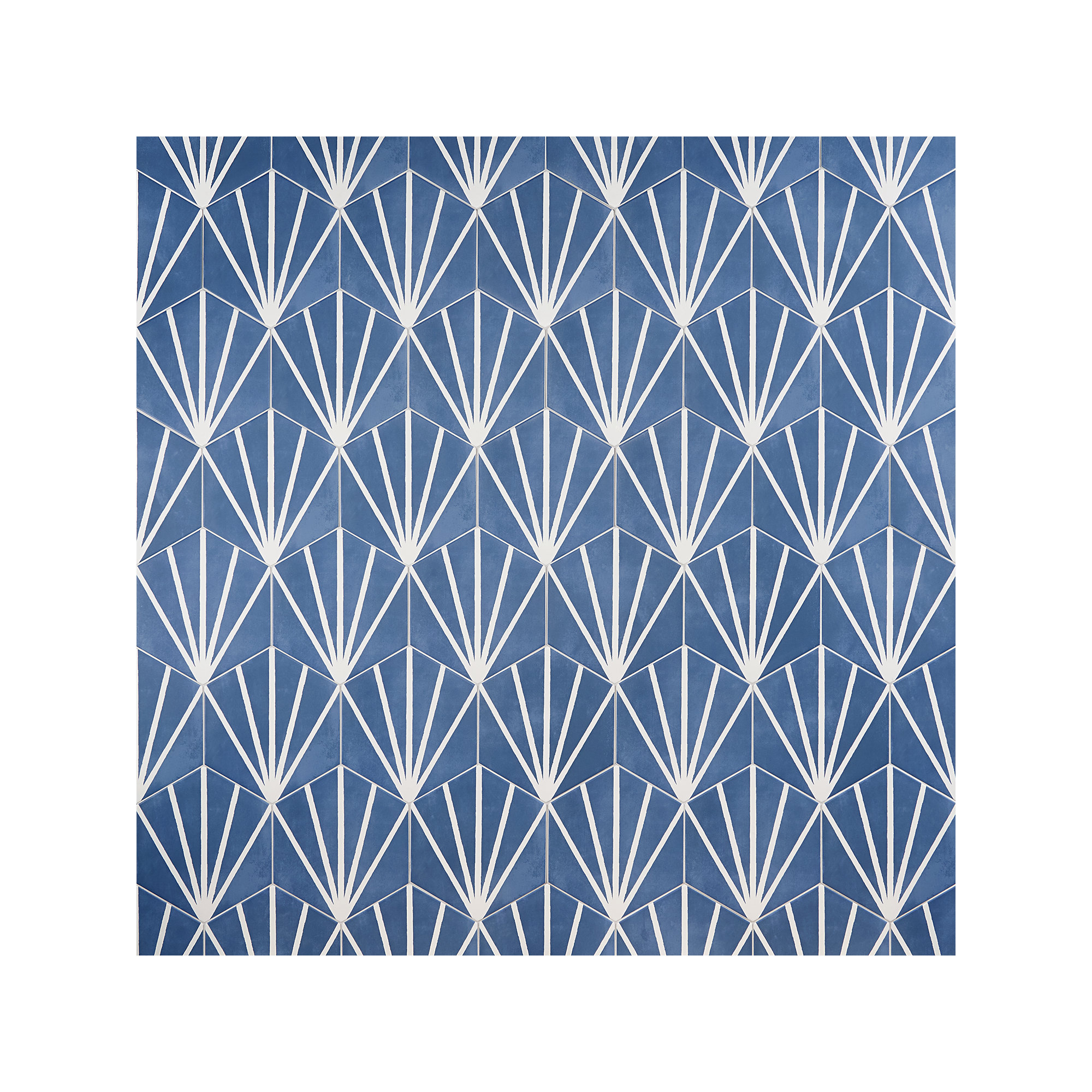 GeoHex Deco 8" Hexagon Matte Porcelain Floor and Wall Tile (9.03 Sq. Ft. / Case), Blue