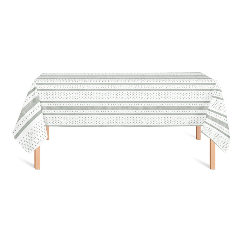 Collete Striped Tablecloth, Green
