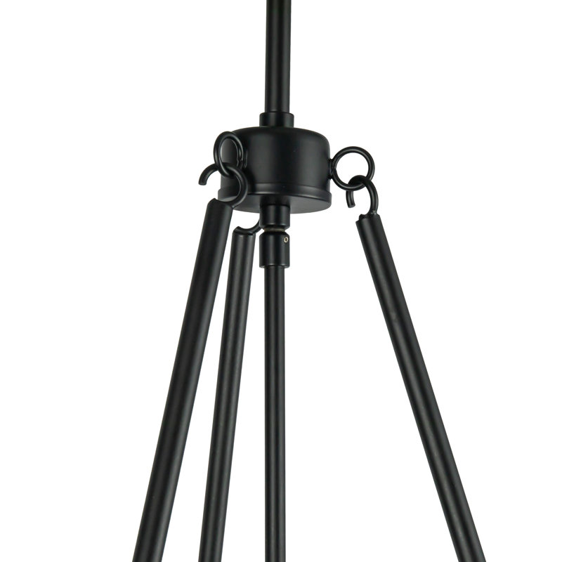 Oliver 1 - Light Pendant, Matte Black/White Linen