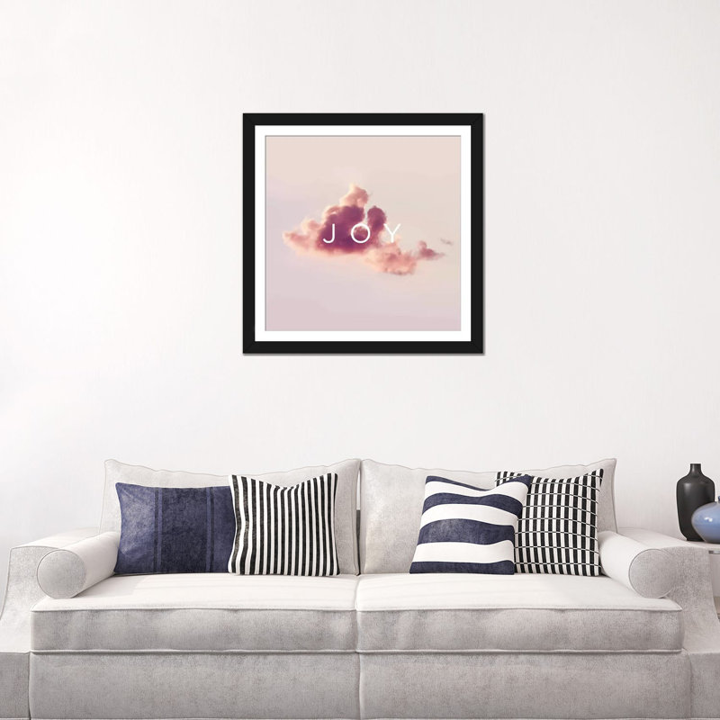 « the superior sensation : joy », reproduction d’impression sur toile, H 16 po x l 16 po x P 1 po, Papier d'art encadré noir
