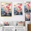 Fleurs marines roses et bleues, reproduction sur toile-1032095259-809293202