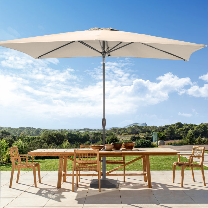 Parasol de marché rectangulaire 72 po x 108 po Samentha, Beige