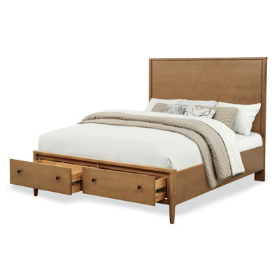 Alyxus - Grand lit de rangement - Grand - Finition érable chaud