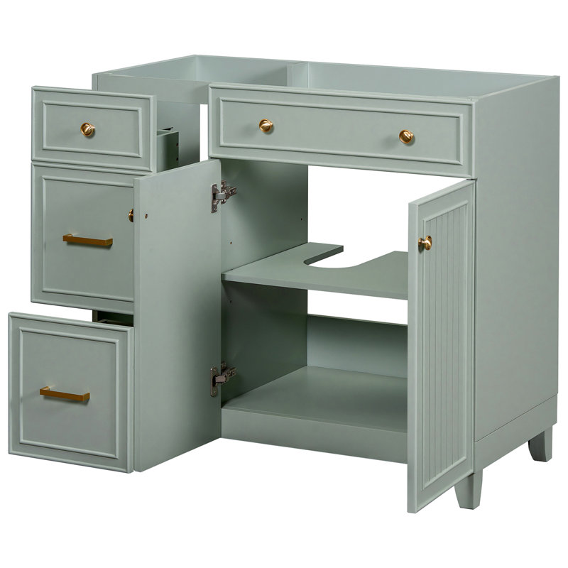 [Cabinet seulement] Meuble-lavabo (lavabo non inclus), Vert