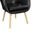 Fauteuil à oreilles en cuir massif avec pieds en bois massif 25,25 po Abdelrahman-1633783665