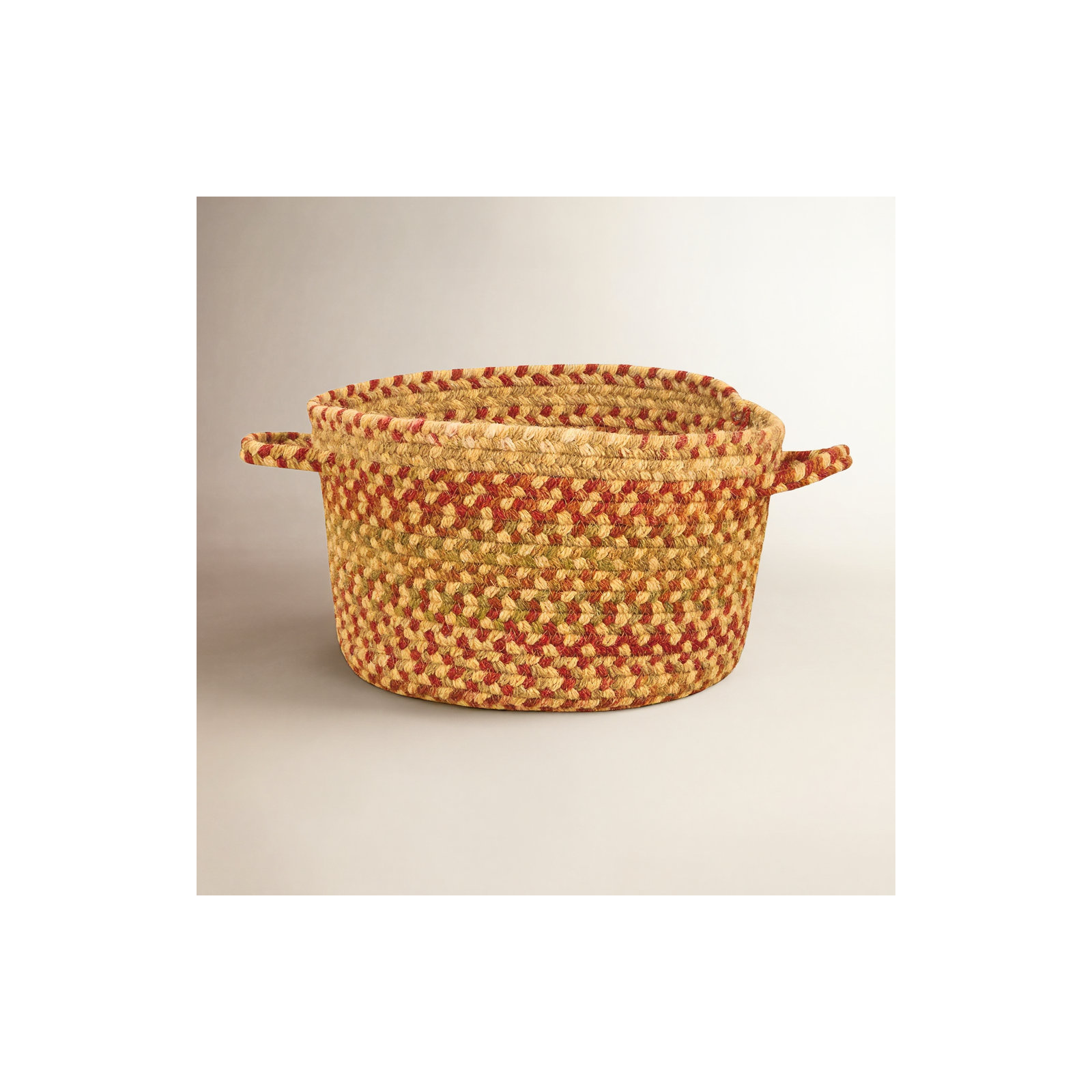 Wool / Felt Decorative Basket 1, Gold Hues, Basket 20"