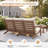 78.74'' Wide Wood Patio Sofa with Cushions