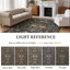 Flatweave Area Rug，Black retro floral rug-219299603