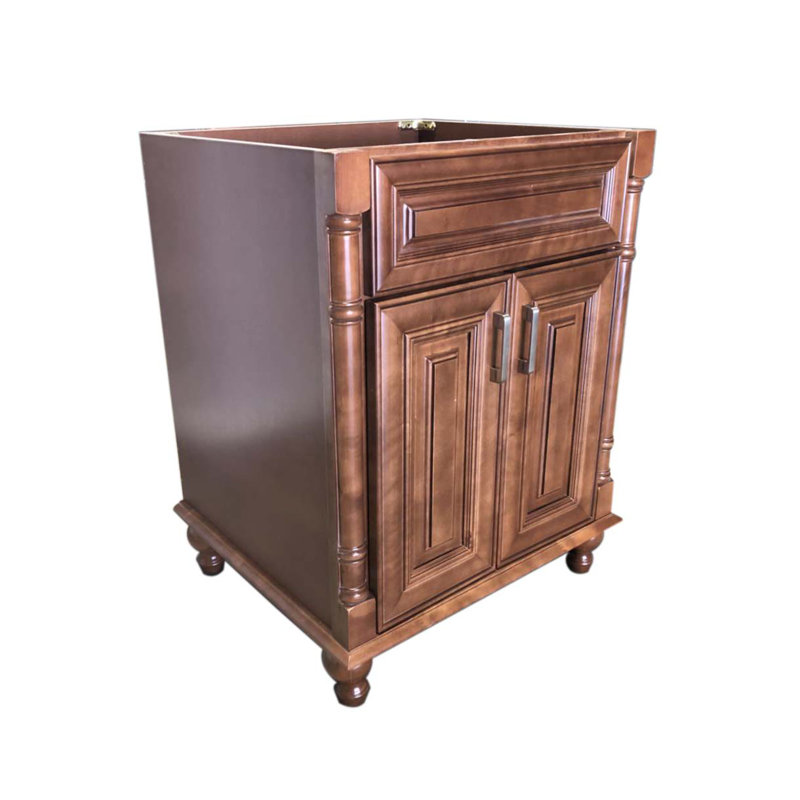 Base de meuble-lavabo simple 24 "seulement en érable noyer