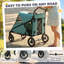 Poussette pour animaux de compagnie pour grands chiens et chats jusqu'à 66 lb, poussette pour chien à 4 roues avec poignée réglable à 8 positions-132273658