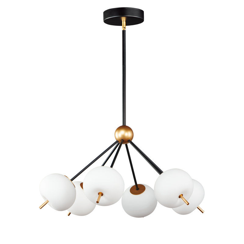 Sahrish 6 - Light Dimmable LED Sputnik Modern Linear Chandelier