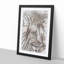 Abstract Lion Art - Picture Frame Graphic Art Print-55640852-55640853