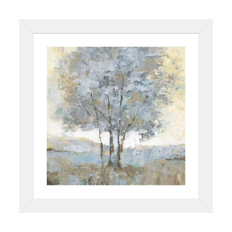 «Soft Sentinel I» - Impression sur papier avec cadre flottant, H 24 po x l 24 po x p 1 po, Papier beaux-arts encadré blanc