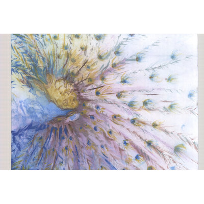 Soft Watercolor Peacock - Wrapped Canvas Art Prints